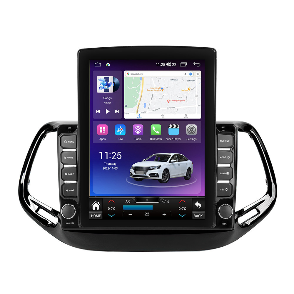 Navigatie dedicata cu Android Jeep Compass II 2016 - 2021, 8GB RAM, Radio GPS Dual Zone, Touchscreen IPS 9.7" HD tip Tesla, Internet Wi-Fi si slot SIM 4G, Bluetooth, MirrorLink, USB