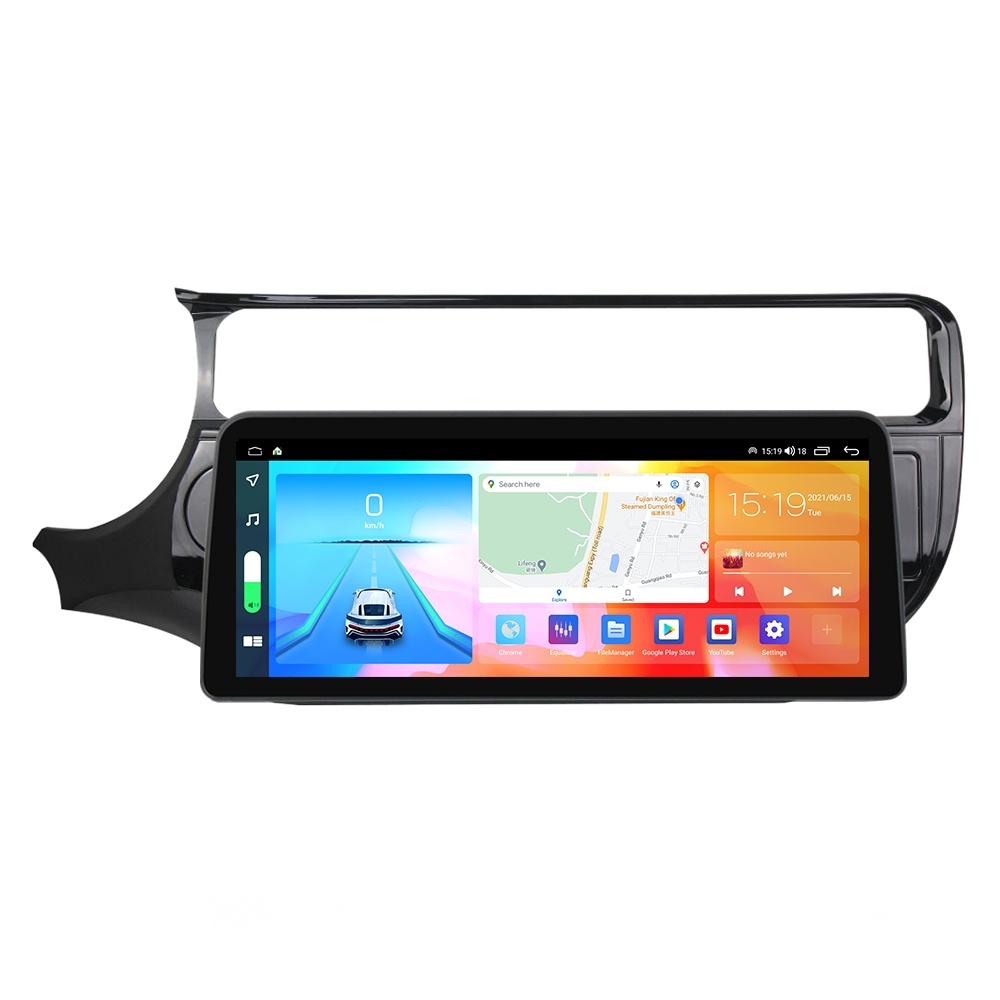 Navigatie dedicata cu Android Kia Rio III 2014 - 2017, 8GB RAM, Radio GPS Dual Zone, Display QLED 12.3" Touchscreen, Internet Wi-Fi si slot SIM 4G, Bluetooth, MirrorLink, USB