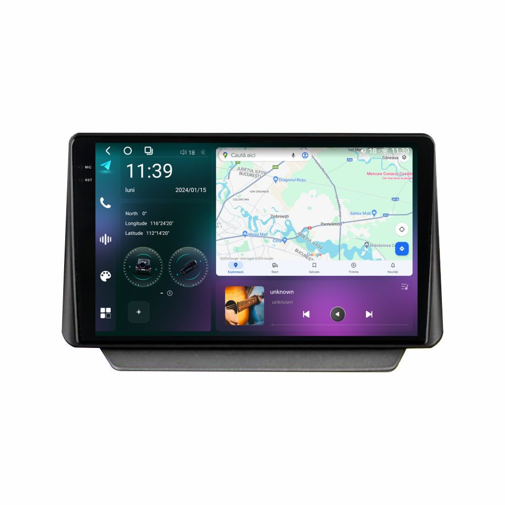 Navigatie dedicata cu Android Mazda 2 2014 - 2022 / CX-3 dupa 2015, 12GB RAM, Radio GPS Dual Zone, Display 2K QLED 9.5" Touchscreen, Internet Wi-Fi si slot SIM 4G, Bluetooth, MirrorLink, USB