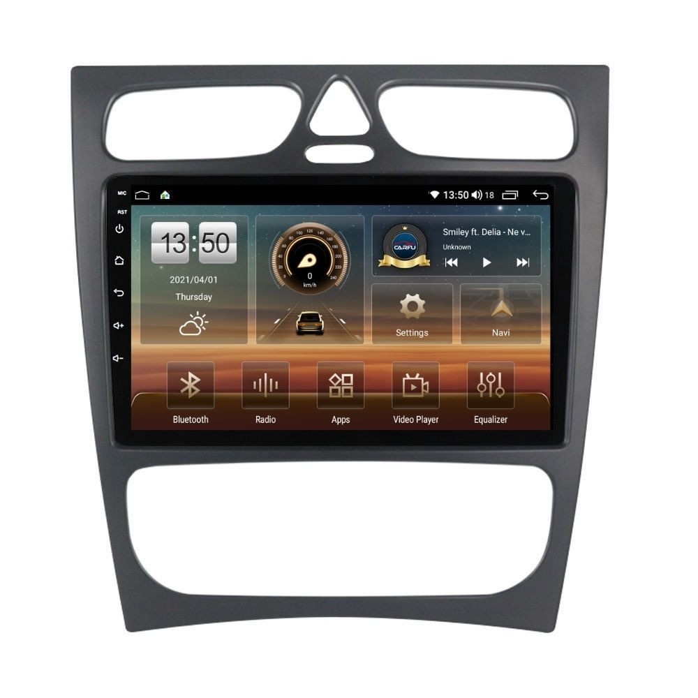 Navigatie dedicata cu Android Mercedes C-Class W203 2000 - 2004, 4GB RAM, Radio GPS Dual Zone, Display HD QLED 9" Touchscreen, Internet Wi-Fi si slot SIM 4G, Bluetooth, MirrorLink, USB