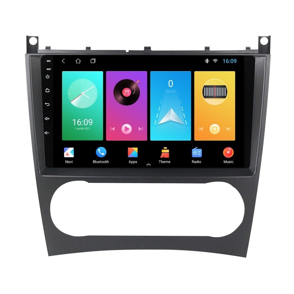Navigatie dedicata cu Android Mercedes CLK C209 2005 - 2010, 2GB RAM, Radio GPS Dual Zone, Display HD IPS 9" Touchscreen, Internet Wi-Fi, Bluetooth, MirrorLink, USB