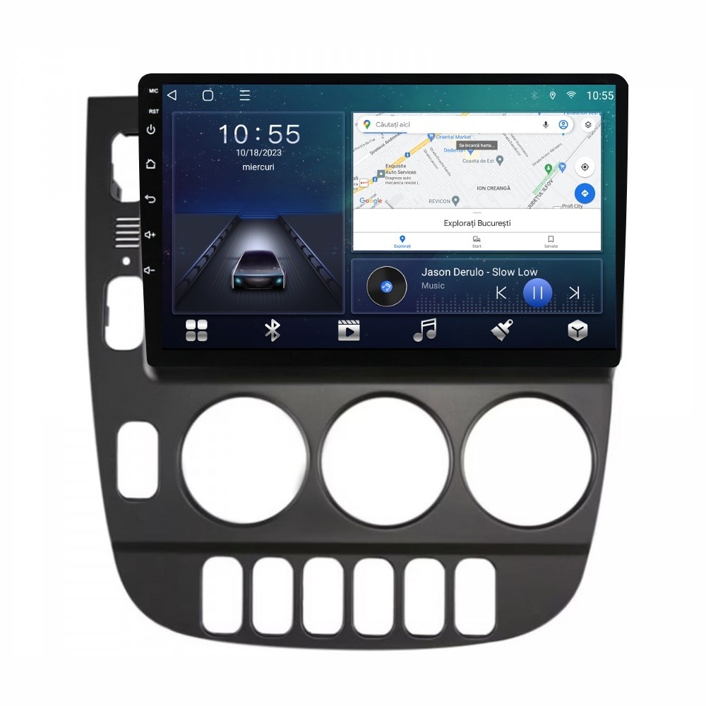 Navigatie dedicata cu Android Mercedes ML W163 1998 - 2001, 2GB RAM, Radio GPS Dual Zone, Display HD QLED 9" Touchscreen, Internet Wi-Fi si slot SIM 4G, Bluetooth, MirrorLink, USB