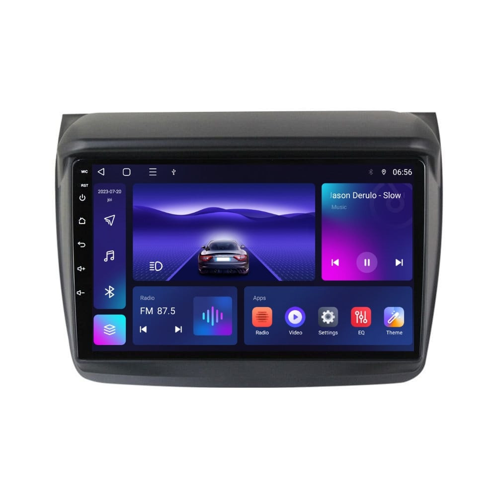Navigatie dedicata cu Android Mitsubishi L200 2005 - 2015, 3GB RAM, Radio GPS Dual Zone, Display HD QLED 9" Touchscreen, Internet Wi-Fi si slot SIM 4G, Bluetooth, MirrorLink, USB