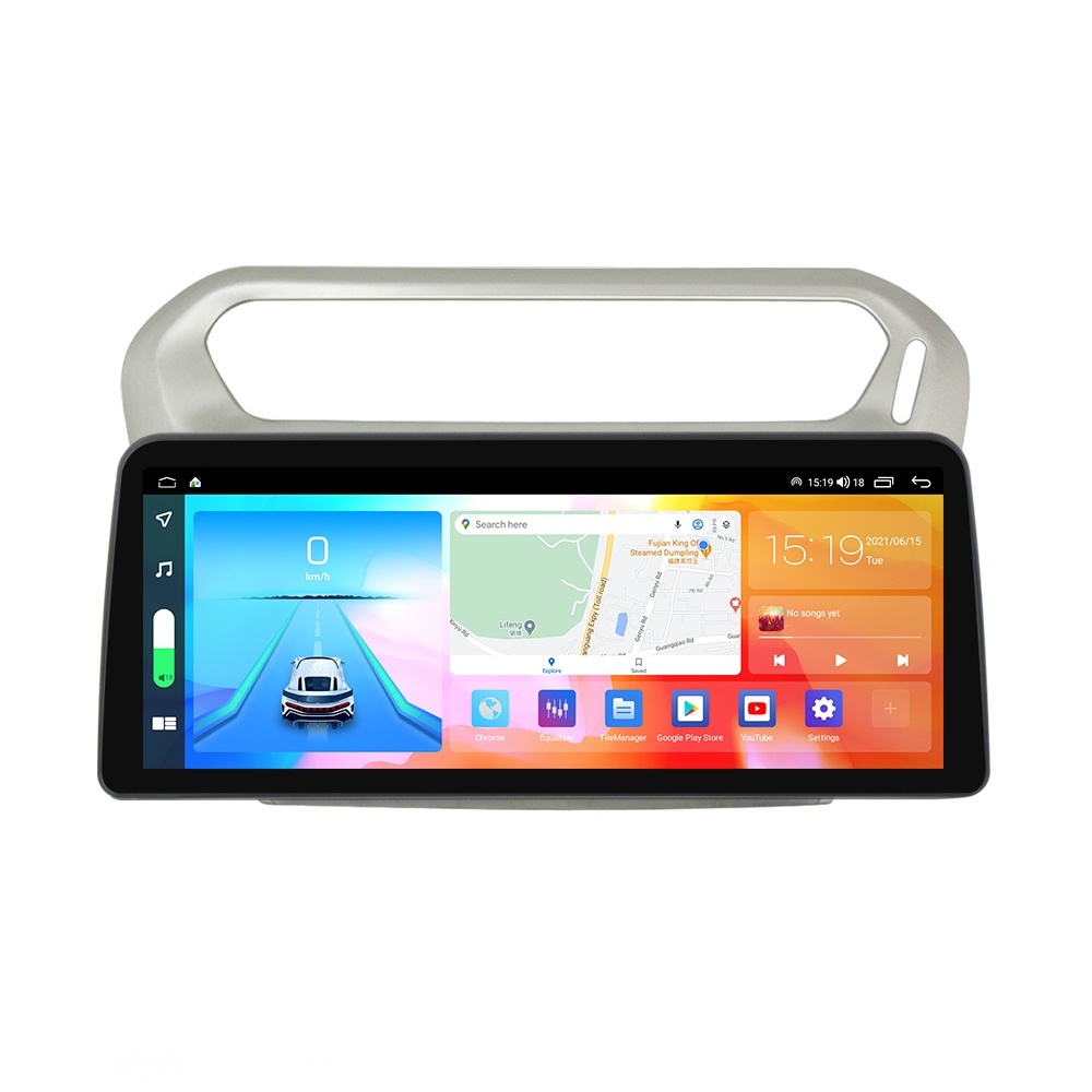 Navigatie dedicata cu Android Peugeot 301 dupa 2012, 8GB RAM, Radio GPS Dual Zone, Display QLED 12.3" Touchscreen, Internet Wi-Fi si slot SIM 4G, Bluetooth, MirrorLink, USB