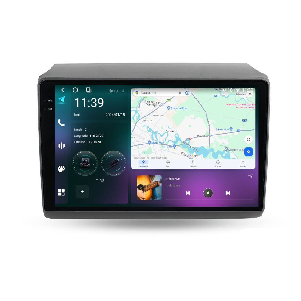 Navigatie dedicata cu Android Peugeot Boxer dupa 2006 cu navigatie originala, 12GB RAM, Radio GPS Dual Zone, Display 2K QLED 9.5" Touchscreen, Internet Wi-Fi si slot SIM 4G, Bluetooth, MirrorLink, USB