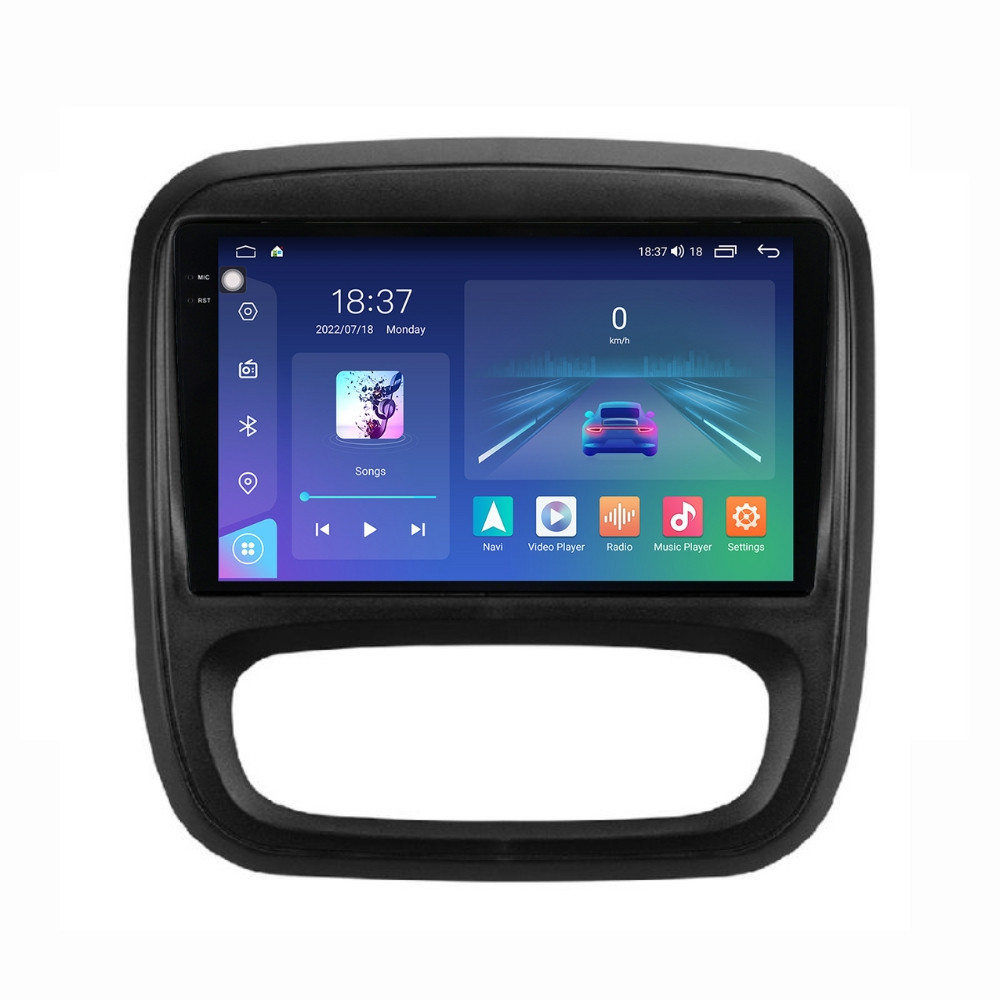 Navigatie dedicata cu Android Renault Trafic III 2014 - 2019, 8GB RAM, Radio GPS Dual Zone, Display 2K QLED 9.5" Touchscreen, Internet Wi-Fi si slot SIM 4G, Bluetooth, MirrorLink, USB