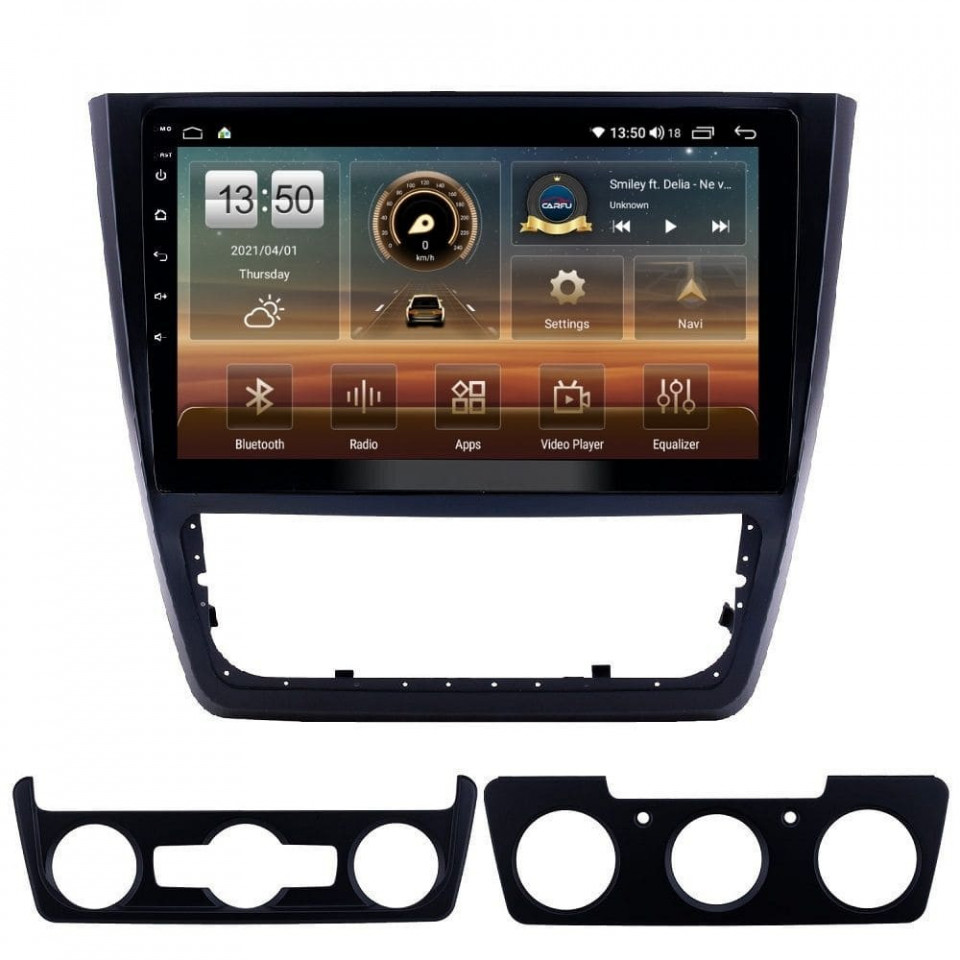 Navigatie dedicata cu Android Skoda Yeti 2009 - 2018, 6GB RAM, Radio GPS Dual Zone, Display HD QLED 10" Touchscreen, Internet Wi-Fi si slot SIM 4G, Bluetooth, MirrorLink, USB