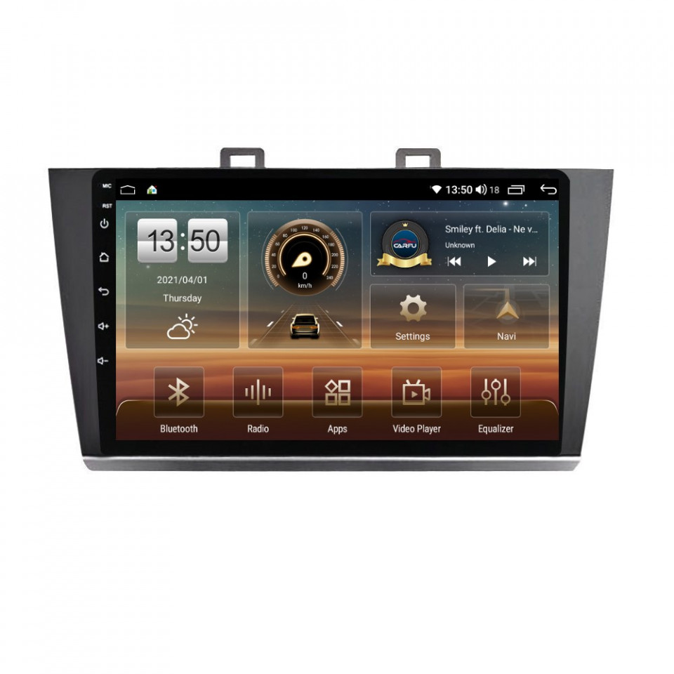 Navigatie dedicata cu Android Subaru Outback / Legacy 2014 - 2019, 8GB RAM, Radio GPS Dual Zone, Display HD QLED 9" Touchscreen, Internet Wi-Fi si slot SIM 4G, Bluetooth, MirrorLink, USB