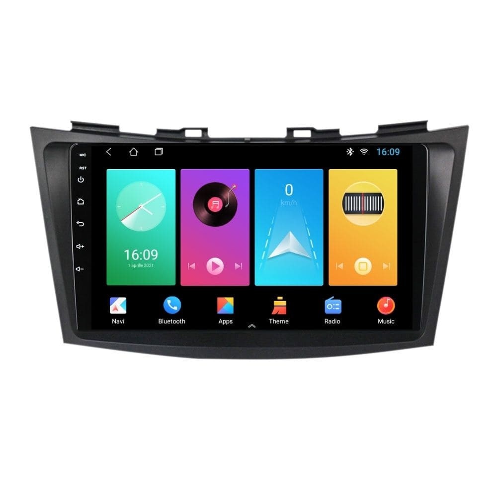 Navigatie dedicata cu Android Suzuki Swift IV 2010 - 2017, 2GB RAM, Radio GPS Dual Zone, Display HD IPS 9" Touchscreen, Internet Wi-Fi, Bluetooth, MirrorLink, USB