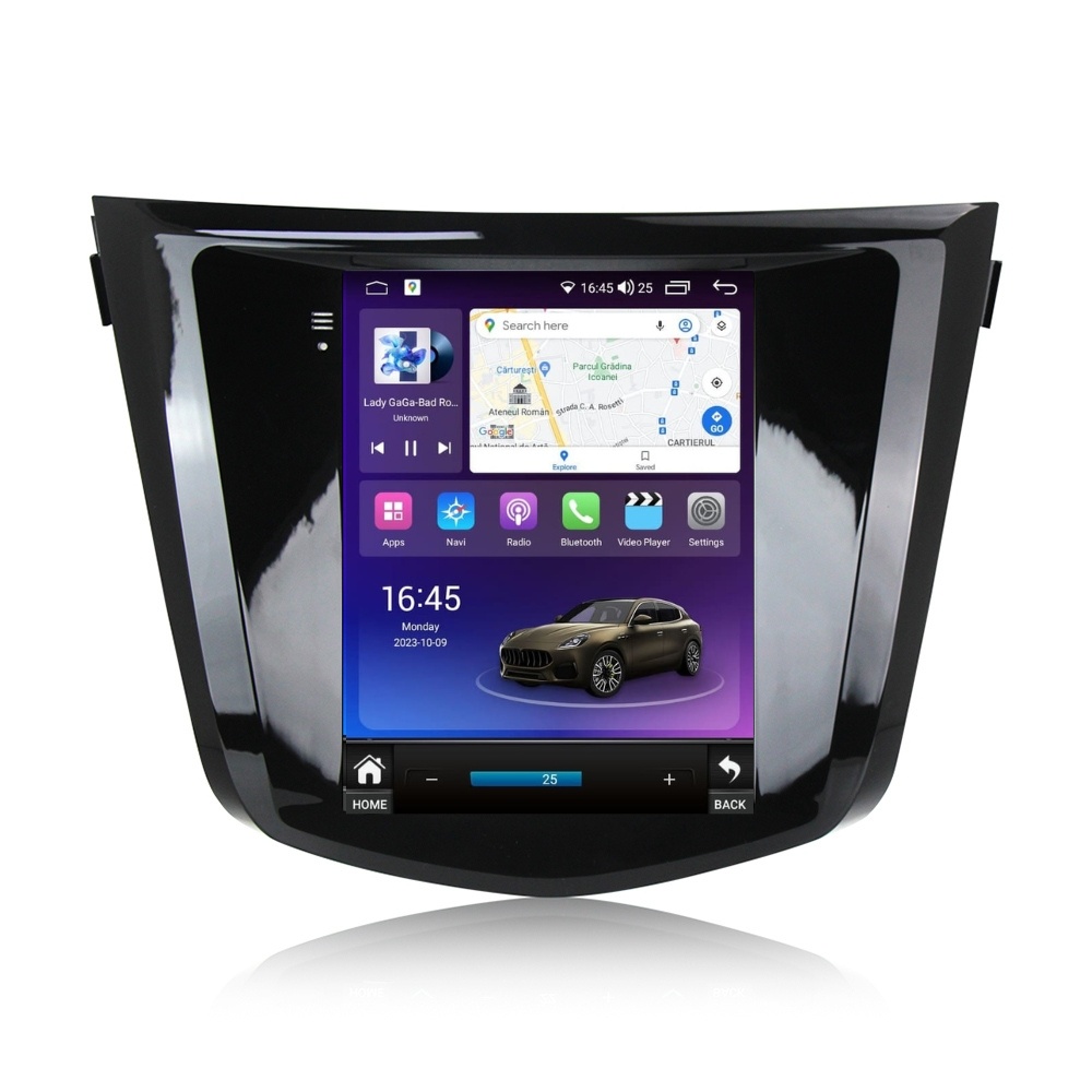 Navigatie dedicata cu Android tip tesla Nissan Qashqai II 2014 - 2021, 4GB RAM, Radio GPS Dual Zone, Touchscreen IPS 9.7" HD, Internet Wi-Fi si slot SIM 4G, Bluetooth, MirrorLink, USB