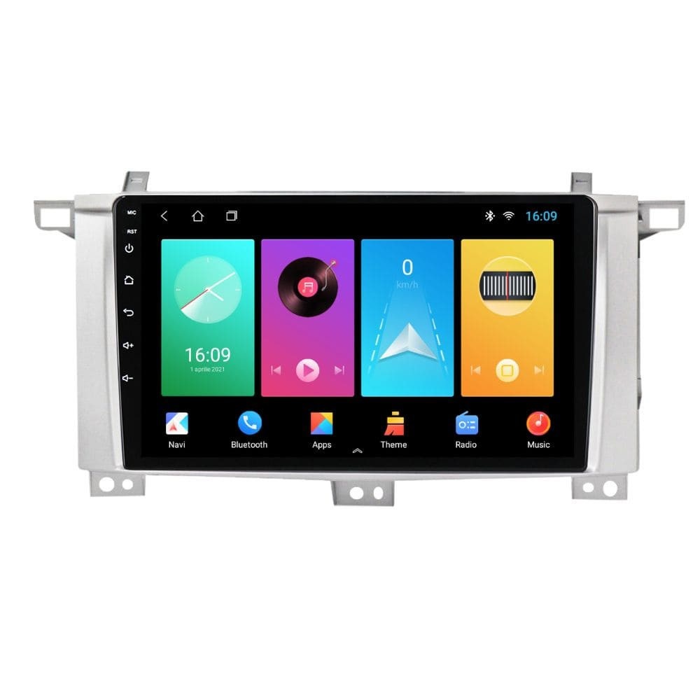 Navigatie dedicata cu Android Toyota Land Cruiser J100 2002 - 2008, 1GB RAM, Radio GPS Dual Zone, Display HD IPS 9" Touchscreen, Internet Wi-Fi, Bluetooth, MirrorLink, USB