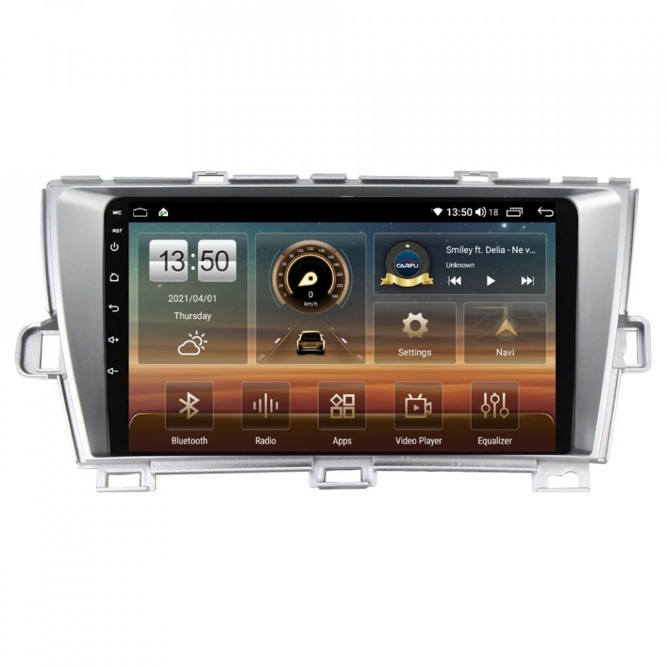 Navigatie dedicata cu Android Toyota Prius 2009 - 2015, 8GB RAM, Radio GPS Dual Zone, Display HD QLED 9" Touchscreen, Internet Wi-Fi si slot SIM 4G, Bluetooth, MirrorLink, USB