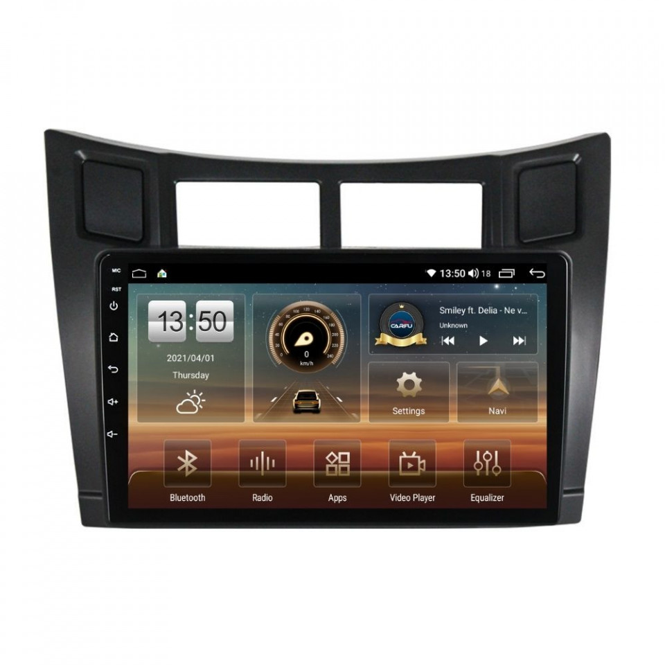 Navigatie dedicata cu Android Toyota Yaris 2006 - 2011, 6GB RAM, Radio GPS Dual Zone, Display HD QLED 9" Touchscreen, Internet Wi-Fi si slot SIM 4G, Bluetooth, MirrorLink, USB