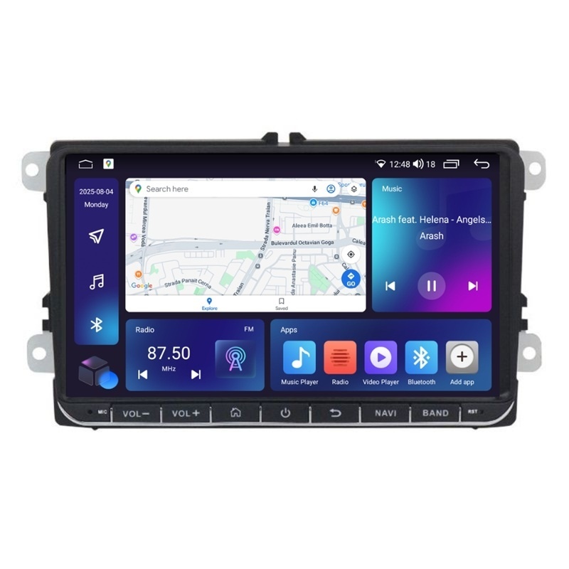 Navigatie dedicata cu Android VW Passat CC 2008 - 2018, 2GB RAM, Radio GPS Dual Zone, Display HD IPS 9" Touchscreen, Internet Wi-Fi si slot SIM 4G, Bluetooth, MirrorLink, USB