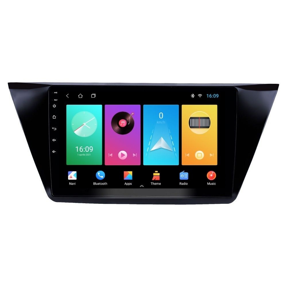 Navigatie dedicata cu Android VW Touran III dupa 2015, 2GB RAM, Radio GPS Dual Zone, Display HD IPS 10" Touchscreen, Internet Wi-Fi, Bluetooth, MirrorLink, USB