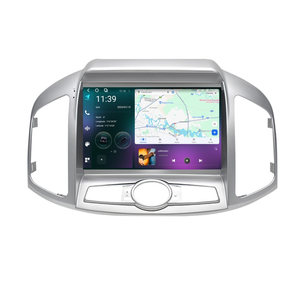 Navigatie dedicata cu Android Chevrolet Captiva 2011 - 2016, 12GB RAM, Radio GPS Dual Zone, Display 2K QLED 9.5" Touchscreen, Internet Wi-Fi si slot SIM 4G, Bluetooth, MirrorLink, USB