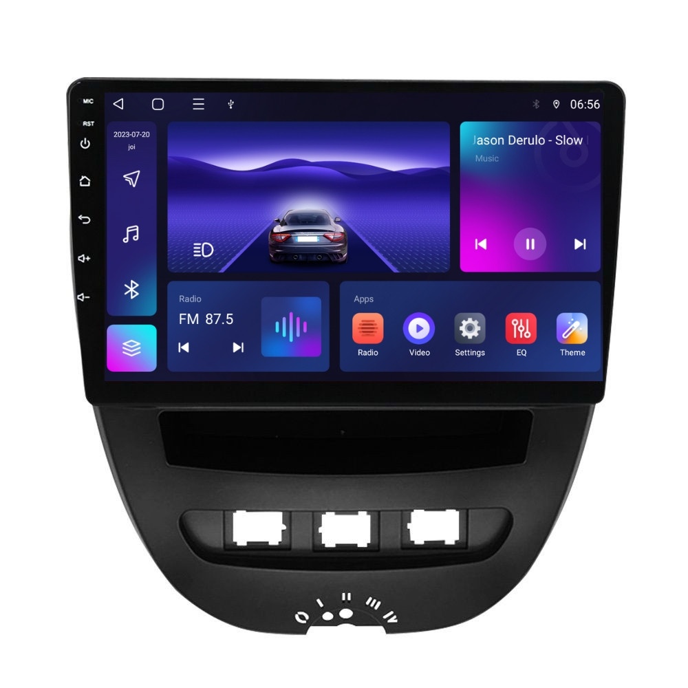 Navigatie dedicata cu Android Citroen C1 I 2005 - 2014, 4GB RAM, Radio GPS Dual Zone, Display HD IPS 10" Touchscreen, Internet Wi-Fi, Bluetooth, MirrorLink, USB