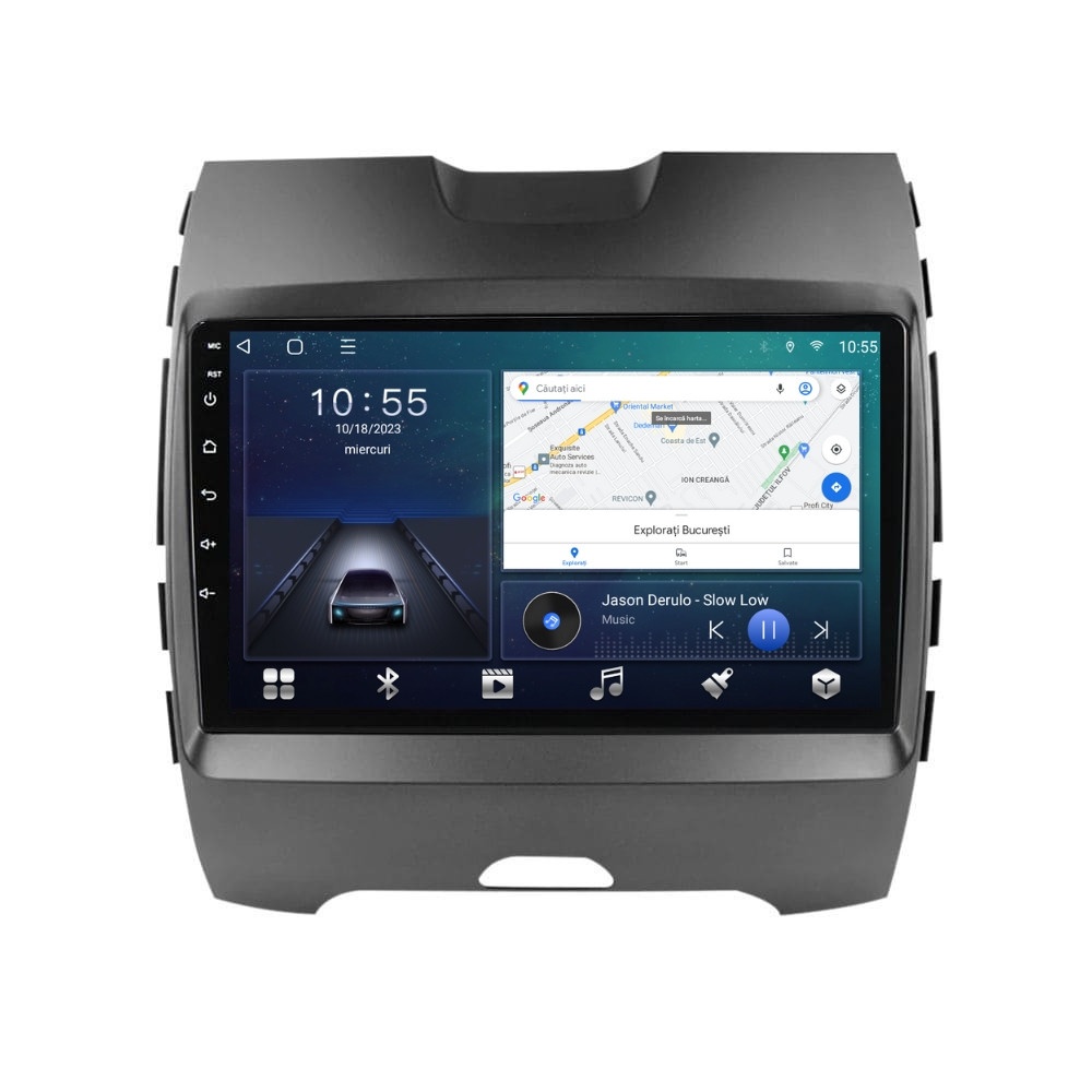 Navigatie dedicata cu Android Ford Edge 2016 - 2021, 2GB RAM, Radio GPS Dual Zone, Display HD QLED 9" Touchscreen, Internet Wi-Fi si slot SIM 4G, Bluetooth, MirrorLink, USB
