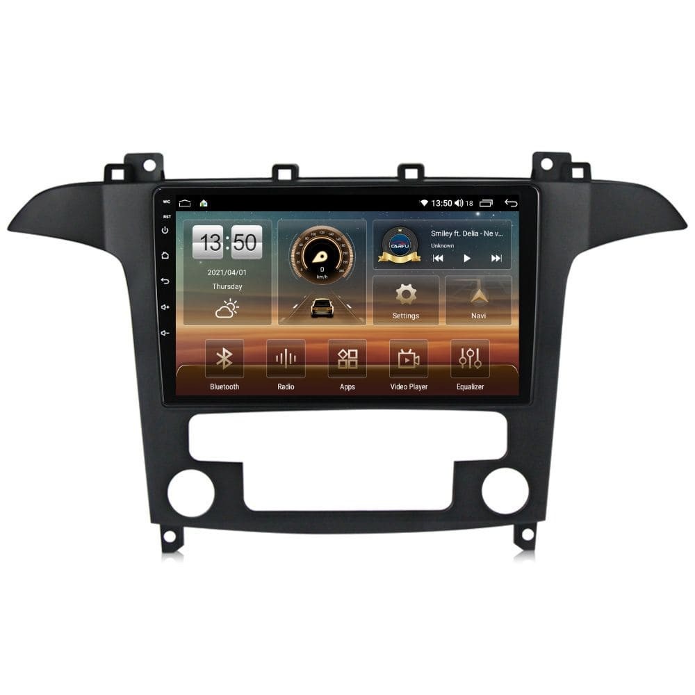 Navigatie dedicata cu Android Ford S-Max I / Galaxy II 2006 - 2015, clima automata, 4GB RAM, Radio GPS Dual Zone, Display HD QLED 9" Touchscreen, Internet Wi-Fi si slot SIM 4G, Bluetooth, MirrorLink, USB