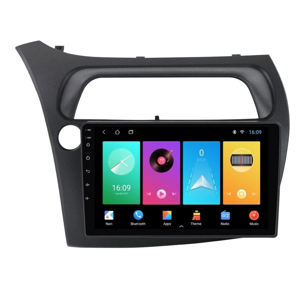 Navigatie dedicata cu Android Honda Civic VIII Hatchback 2006 - 2011, 1GB RAM, Radio GPS Dual Zone, Display HD IPS 9" Touchscreen, Internet Wi-Fi, Bluetooth, MirrorLink, USB