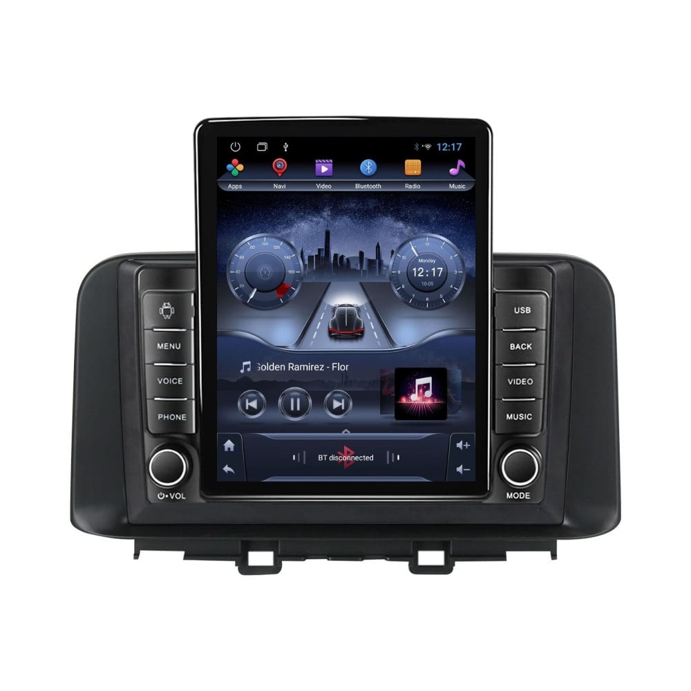 Navigatie dedicata cu Android Hyundai Kona dupa 2017, 2GB RAM, Radio GPS Dual Zone, Touchscreen IPS 9.7" HD tip Tesla, Internet Wi-Fi, Bluetooth, MirrorLink, USB