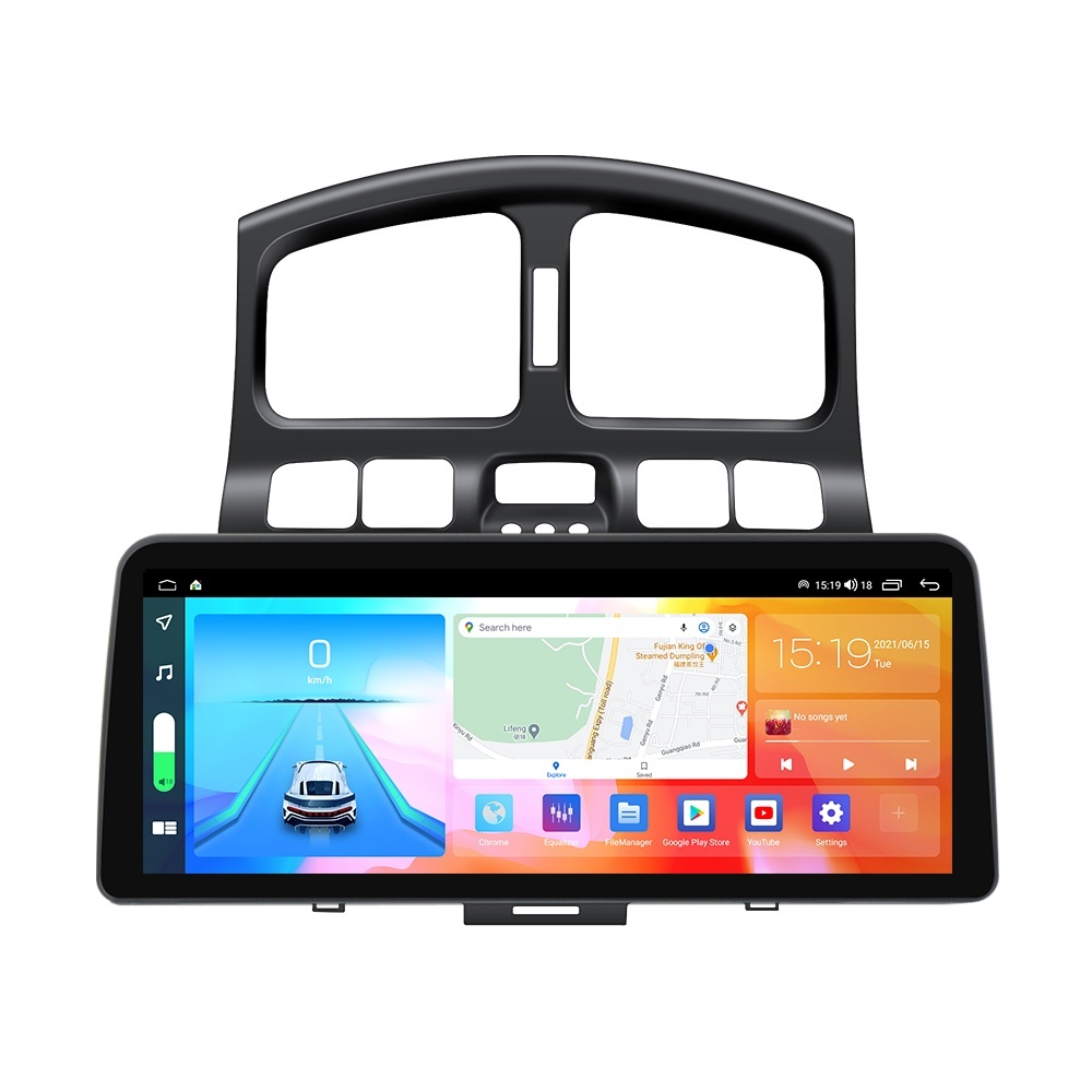 Navigatie dedicata cu Android Hyundai Santa Fe I 2000 - 2006, 4GB RAM, Radio GPS Dual Zone, Display QLED 12.3" Touchscreen, Internet Wi-Fi si slot SIM 4G, Bluetooth, MirrorLink, USB