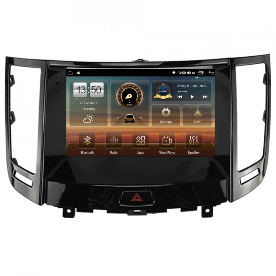 Navigatie dedicata cu Android Infiniti FX35 2008 - 2012, 6GB RAM, Radio GPS Dual Zone, Display HD QLED 9" Touchscreen, Internet Wi-Fi si slot SIM 4G, Bluetooth, MirrorLink, USB