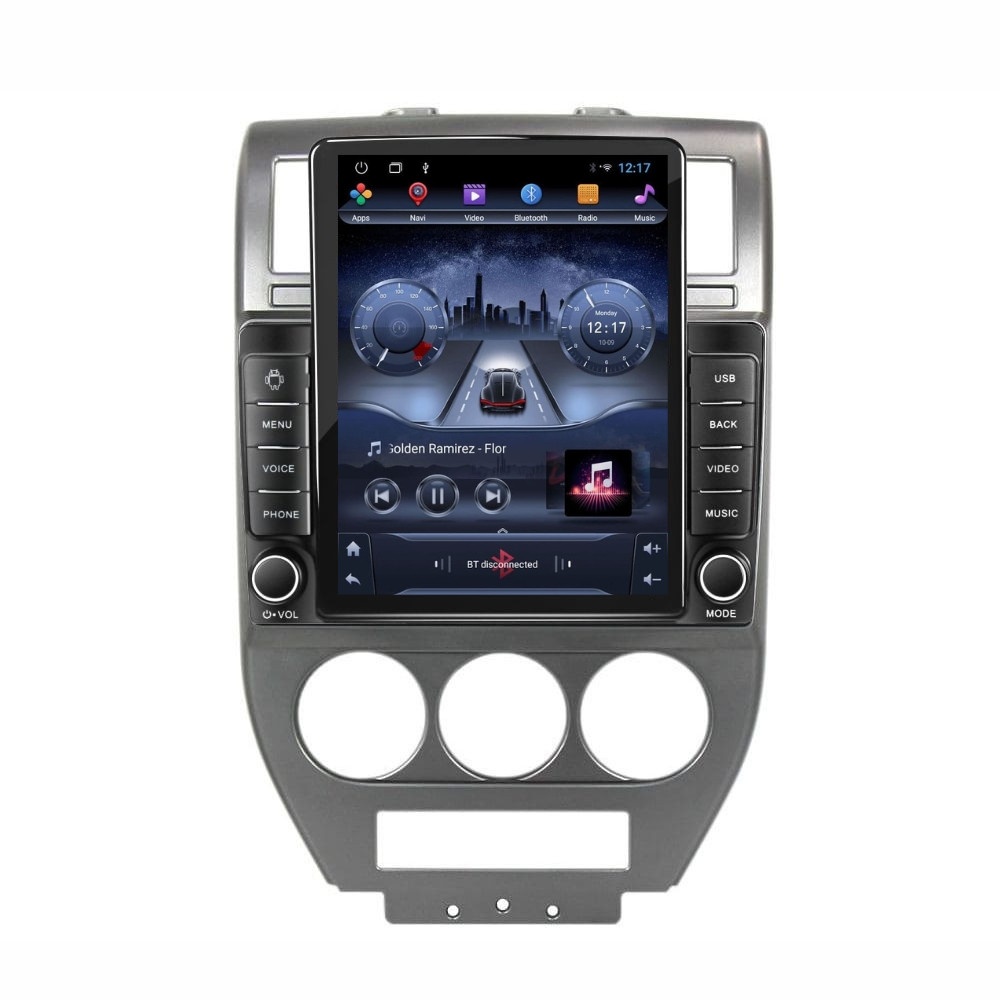 Navigatie dedicata cu Android Jeep Compass I 2006 - 2010, 2GB RAM, Radio GPS Dual Zone, Touchscreen IPS 9.7" HD tip Tesla, Internet Wi-Fi, Bluetooth, MirrorLink, USB