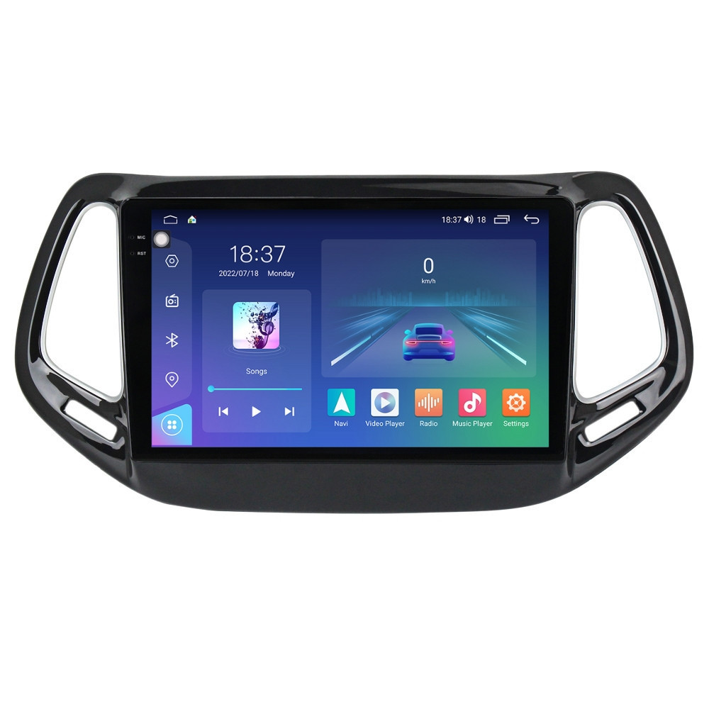 Navigatie dedicata cu Android Jeep Compass II 2016 - 2021, 4GB RAM, Radio GPS Dual Zone, Display 2K QLED 10.36" Touchscreen, Internet Wi-Fi si slot SIM 4G, Bluetooth, MirrorLink, USB