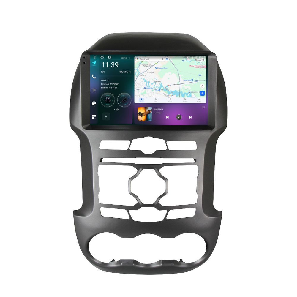 Navigatie dedicata cu Android Mazda BT-50 2011 - 2015, 12GB RAM, Radio GPS Dual Zone, Display 2K QLED 9.5" Touchscreen, Internet Wi-Fi si slot SIM 4G, Bluetooth, MirrorLink, USB