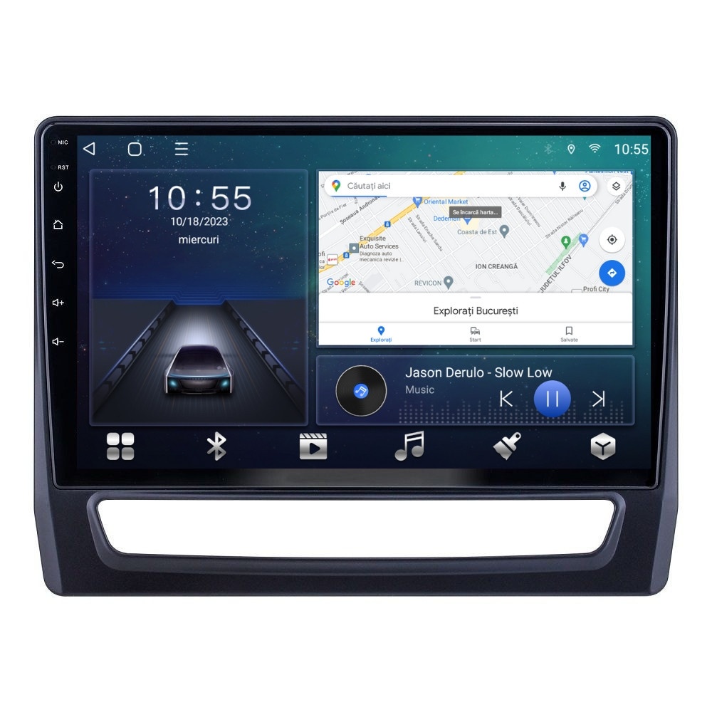 Navigatie dedicata cu Android Mitsubishi ASX 2019 - 2023, 2GB RAM, Radio GPS Dual Zone, Display HD QLED 10" Touchscreen, Internet Wi-Fi si slot SIM 4G, Bluetooth, MirrorLink, USB
