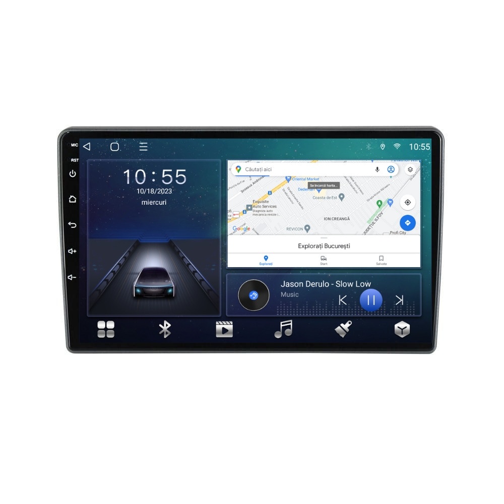 Navigatie dedicata cu Android Nissan X-Trail T30 2001 - 2007, 2GB RAM, Radio GPS Dual Zone, Display HD QLED 9" Touchscreen, Internet Wi-Fi si slot SIM 4G, Bluetooth, MirrorLink, USB