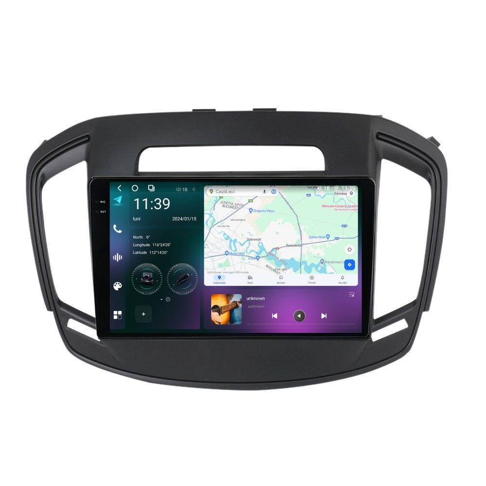 Navigatie dedicata cu Android Opel Insignia A 2013 - 2017, 12GB RAM, Radio GPS Dual Zone, Display 2K QLED 9.5" Touchscreen, Internet Wi-Fi si slot SIM 4G, Bluetooth, MirrorLink, USB