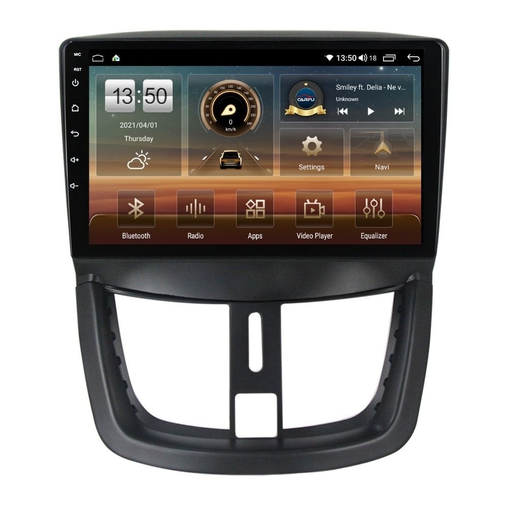 Navigatie dedicata cu Android Peugeot 206+ 2009 - 2014, 4GB RAM, Radio GPS Dual Zone, Display HD QLED 9" Touchscreen, Internet Wi-Fi si slot SIM 4G, Bluetooth, MirrorLink, USB