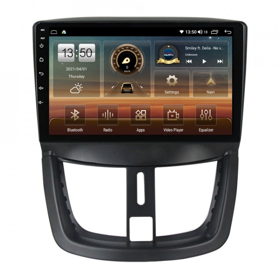 Navigatie dedicata cu Android Peugeot 206+ 2009 - 2014, 8GB RAM, Radio GPS Dual Zone, Display HD QLED 9" Touchscreen, Internet Wi-Fi si slot SIM 4G, Bluetooth, MirrorLink, USB
