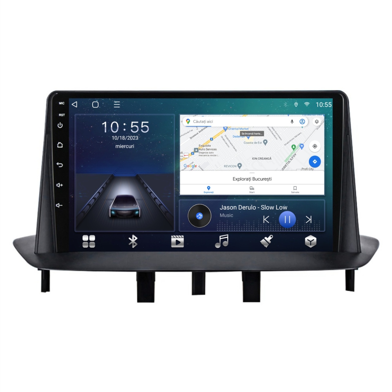 Navigatie dedicata cu Android Renault Megane III 2009 - 2016, 2GB RAM, Radio GPS Dual Zone, Display HD QLED 9" Touchscreen, Internet Wi-Fi si slot SIM 4G, Bluetooth, MirrorLink, USB