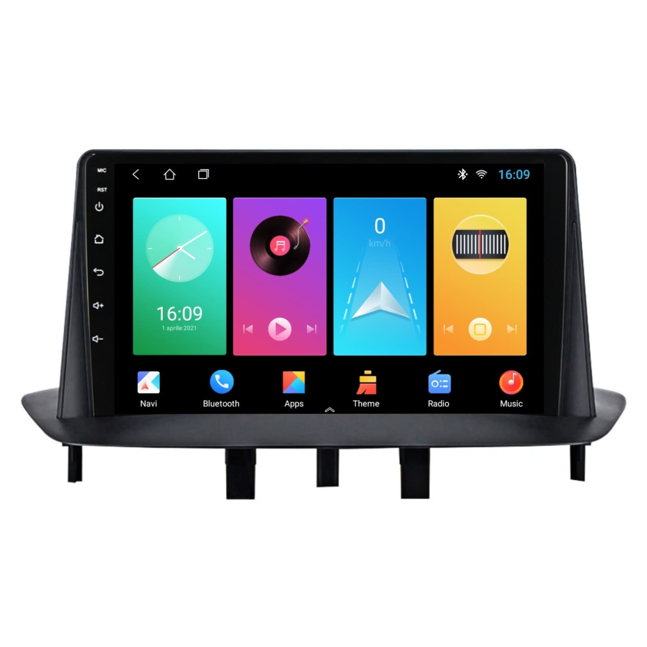 Navigatie dedicata cu Android Renault Megane III 2009 - 2016, 2GB RAM, Radio GPS Dual Zone, Display HD IPS 9" Touchscreen, Internet Wi-Fi, Bluetooth, MirrorLink, USB