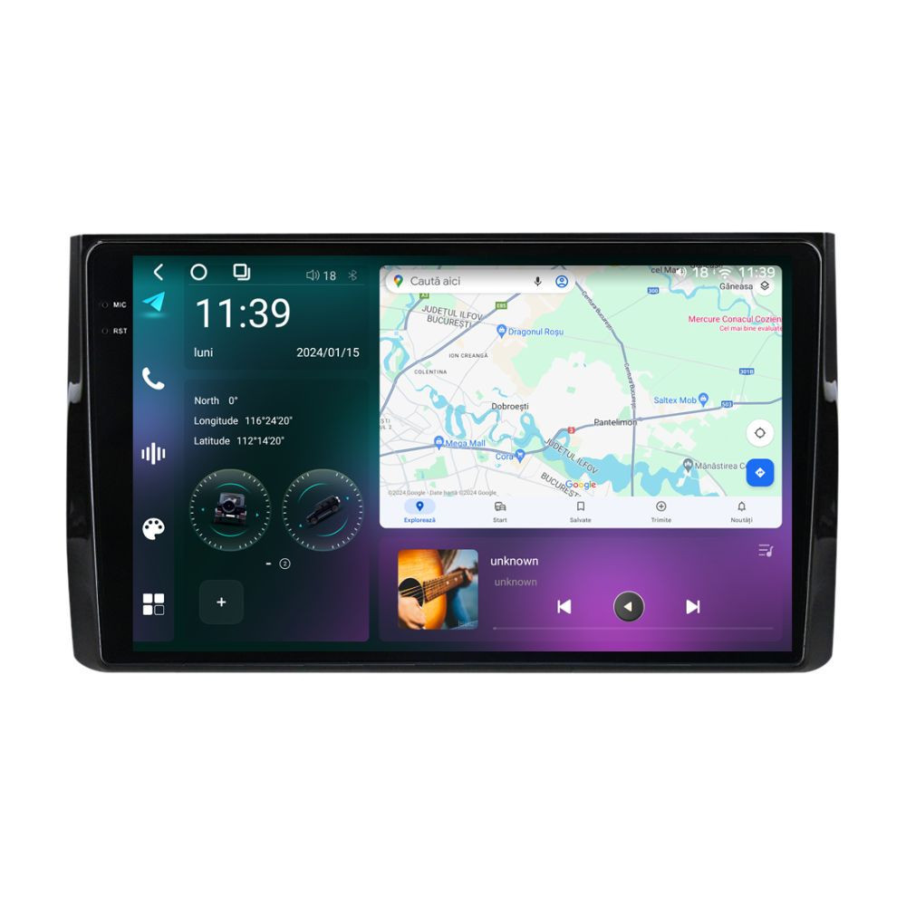 Navigatie dedicata cu Android Skoda Kodiaq dupa 2016, 12GB RAM, Radio GPS Dual Zone, Display 2K QLED 10.36" Touchscreen, Internet Wi-Fi si slot SIM 4G, Bluetooth, MirrorLink, USB
