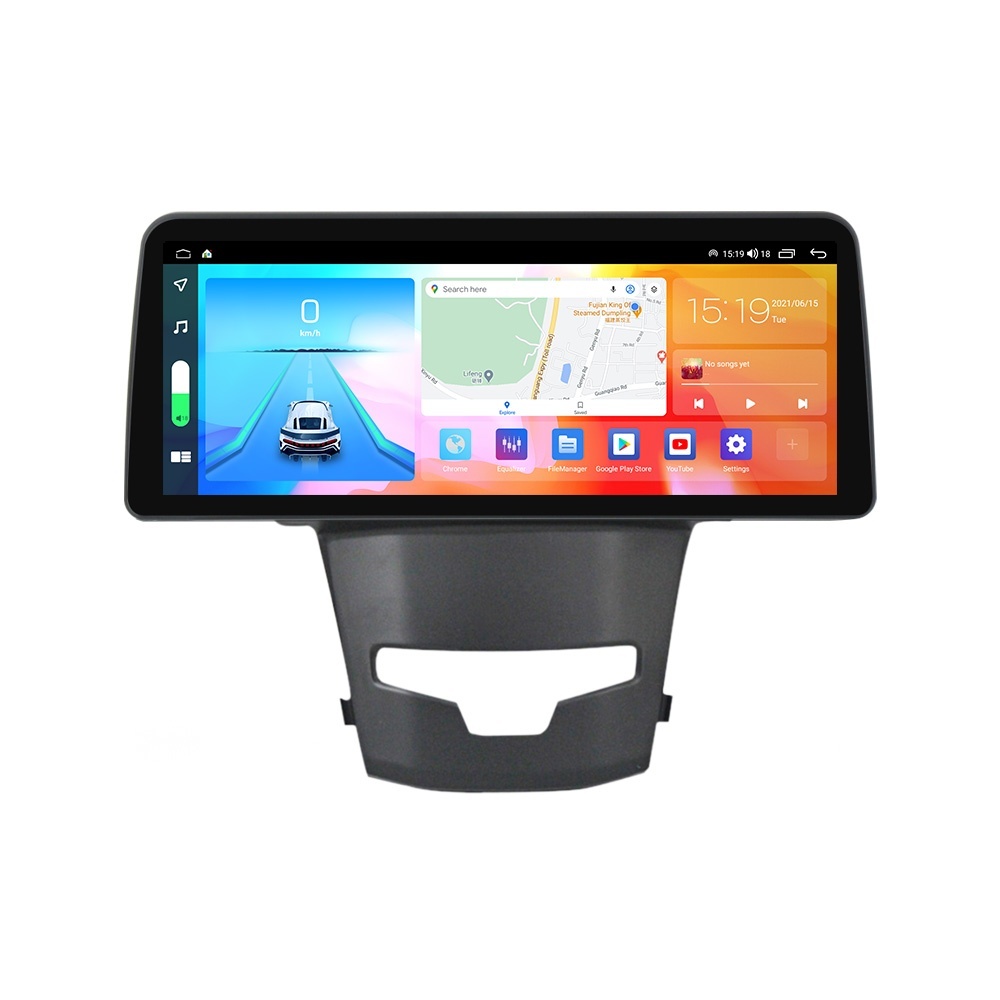 Navigatie dedicata cu Android Ssangyong Korando 2013 - 2019, 4GB RAM, Radio GPS Dual Zone, Display QLED 12.3" Touchscreen, Internet Wi-Fi si slot SIM 4G, Bluetooth, MirrorLink, USB