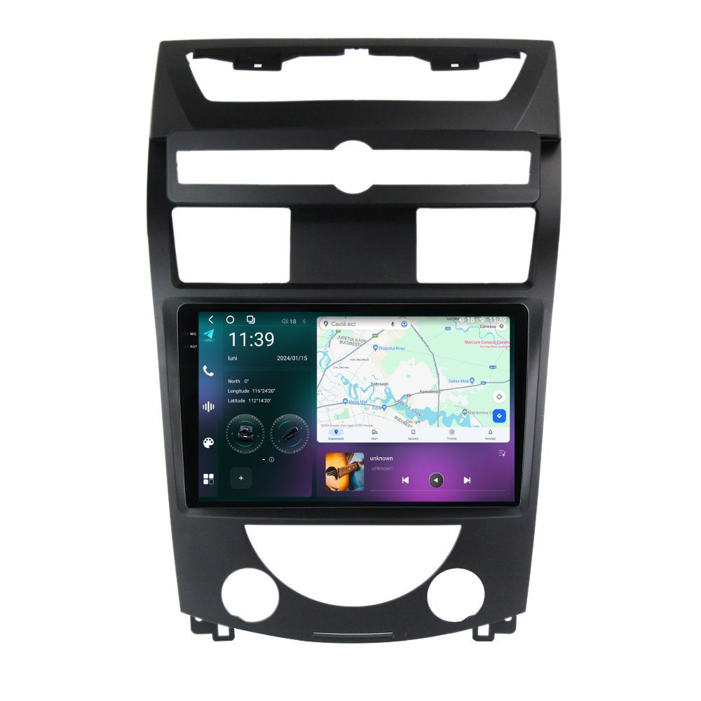 Navigatie dedicata cu Android Ssangyong Rexton 2006 - 2012, 12GB RAM, Radio GPS Dual Zone, Display 2K QLED 10.36" Touchscreen, Internet Wi-Fi si slot SIM 4G, Bluetooth, MirrorLink, USB