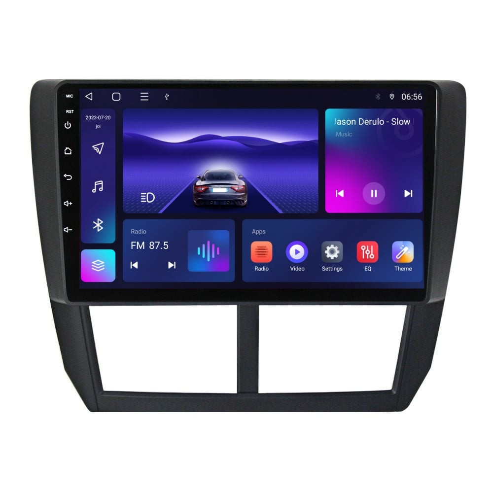Navigatie dedicata cu Android Subaru Impreza / XV / WRX 2007 - 2014, 3GB RAM, Radio GPS Dual Zone, Display HD QLED 9" Touchscreen, Internet Wi-Fi si slot SIM 4G, Bluetooth, MirrorLink, USB