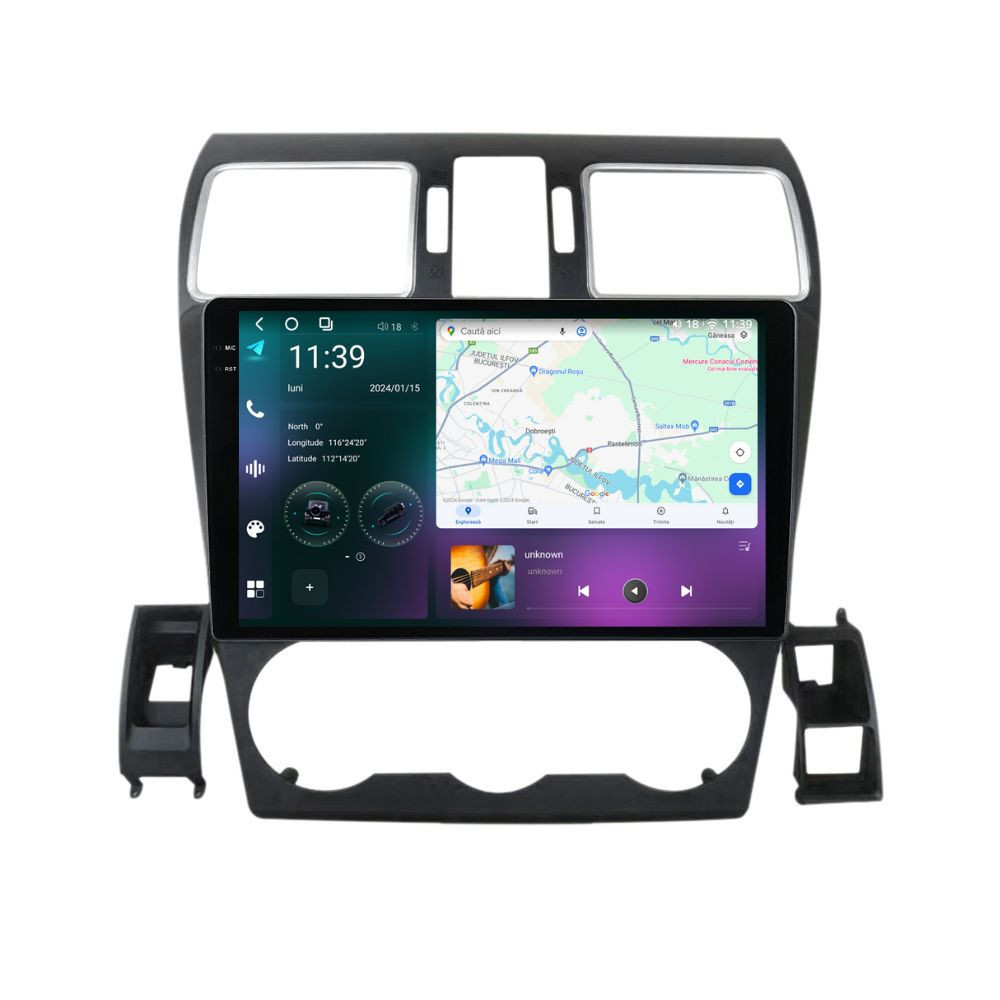 Navigatie dedicata cu Android Subaru Impreza / XV / WRX 2012 - 2017, 12GB RAM, Radio GPS Dual Zone, Display 2K QLED 9.5" Touchscreen, Internet Wi-Fi si slot SIM 4G, Bluetooth, MirrorLink, USB