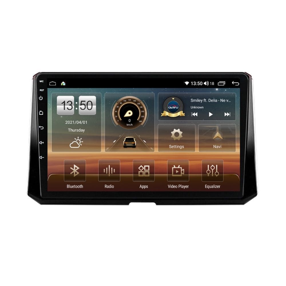 Navigatie dedicata cu Android Toyota Corolla E21 dupa 2019, 4GB RAM, Radio GPS Dual Zone, Display HD QLED 10" Touchscreen, Internet Wi-Fi si slot SIM 4G, Bluetooth, MirrorLink, USB