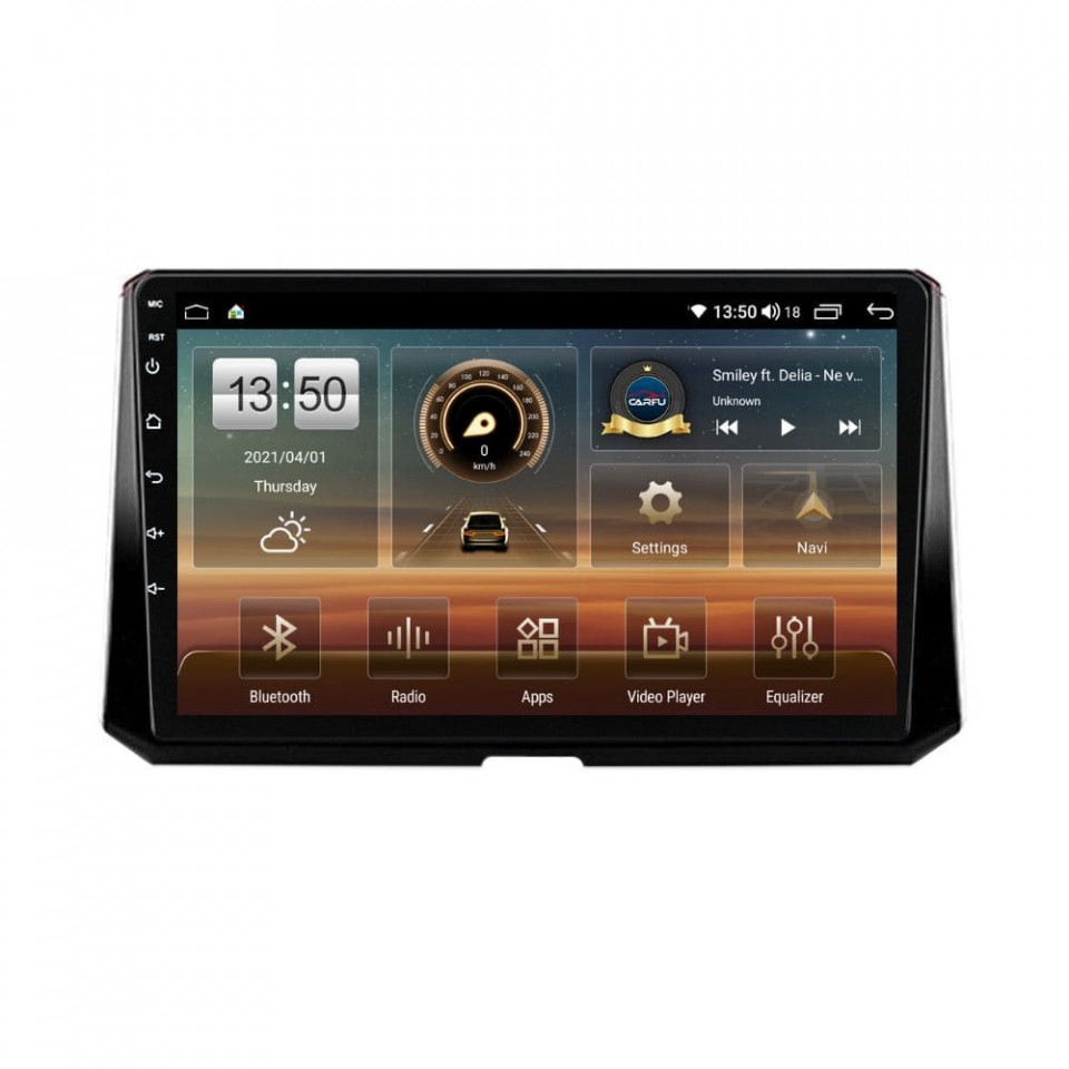 Navigatie dedicata cu Android Toyota Corolla E21 dupa 2019, 6GB RAM, Radio GPS Dual Zone, Display HD QLED 10" Touchscreen, Internet Wi-Fi si slot SIM 4G, Bluetooth, MirrorLink, USB