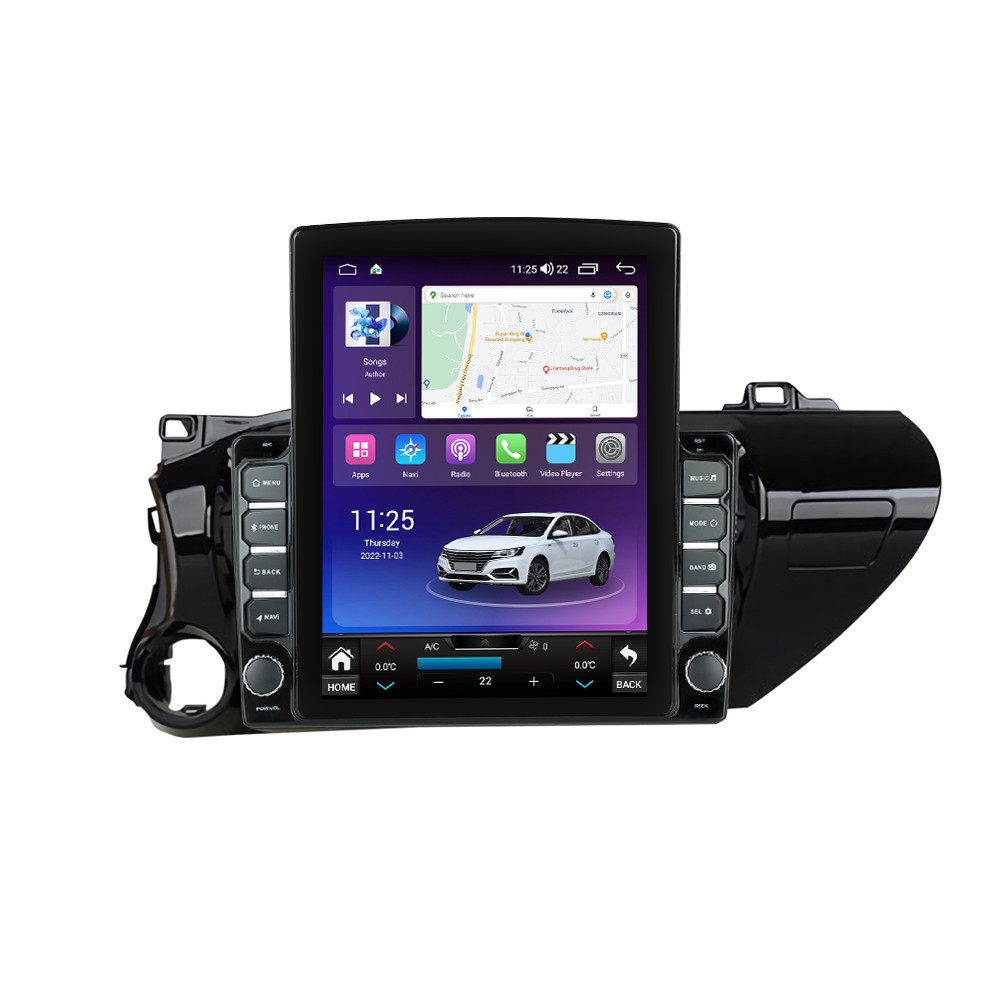 Navigatie dedicata cu Android Toyota Hilux VIII dupa 2015, 8GB RAM, Radio GPS Dual Zone, Touchscreen IPS 9.7" HD tip Tesla, Internet Wi-Fi si slot SIM 4G, Bluetooth, MirrorLink, USB