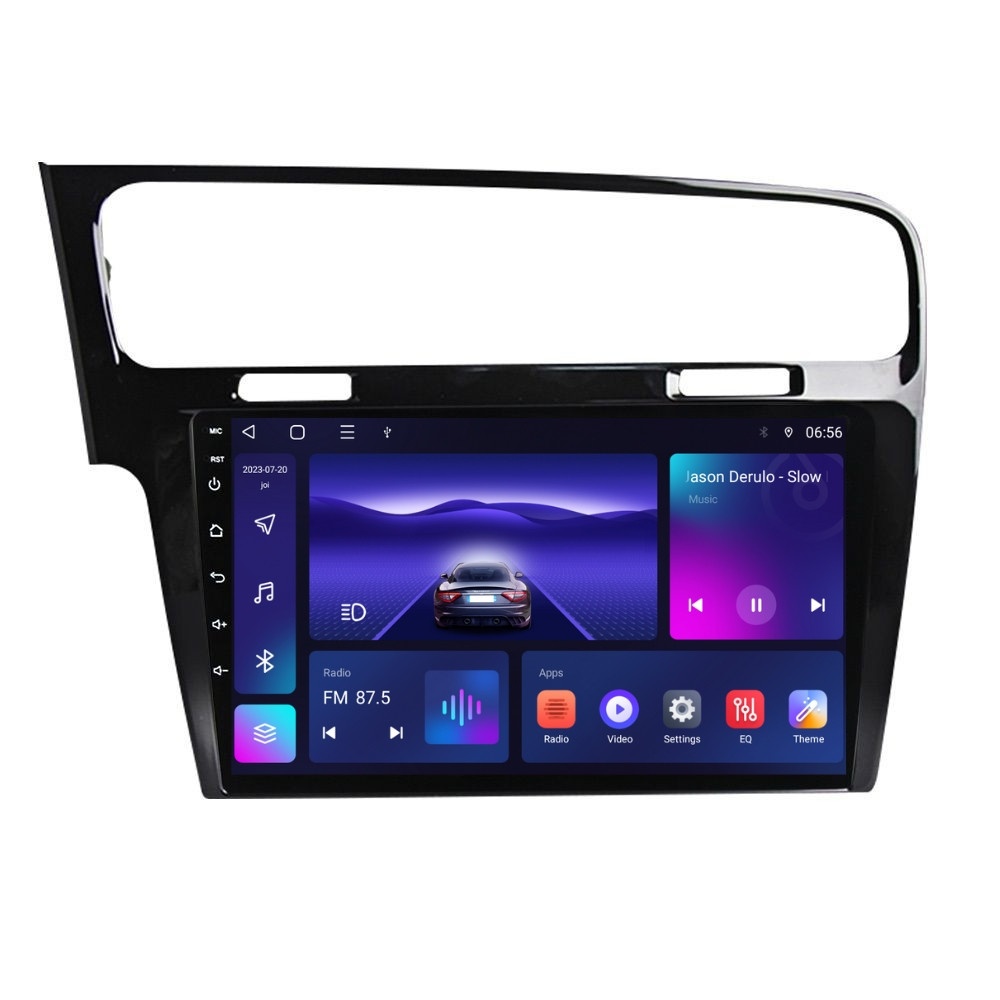 Navigatie dedicata cu Android VW Golf VII 2012 - 2019, negru, 4GB RAM, Radio GPS Dual Zone, Display HD IPS 10" Touchscreen, Internet Wi-Fi, Bluetooth, MirrorLink, USB