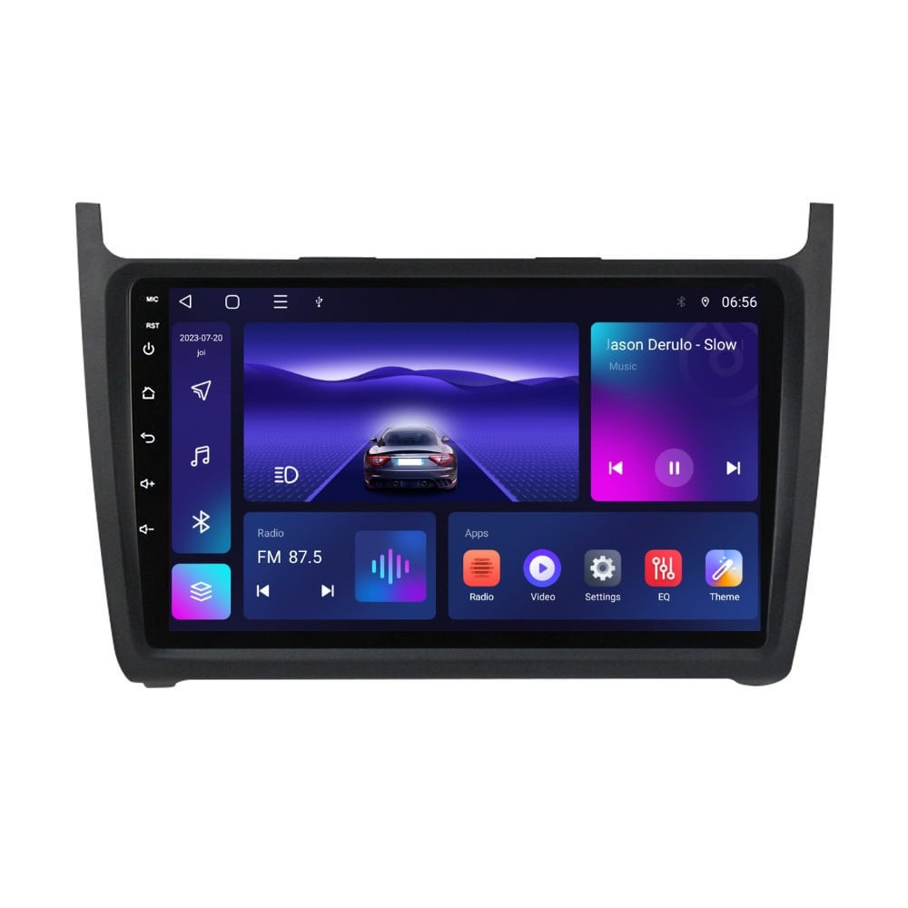Navigatie dedicata cu Android VW Polo 6R 2009 - 2018, 3GB RAM, Radio GPS Dual Zone, Display HD QLED 9" Touchscreen, Internet Wi-Fi si slot SIM 4G, Bluetooth, MirrorLink, USB