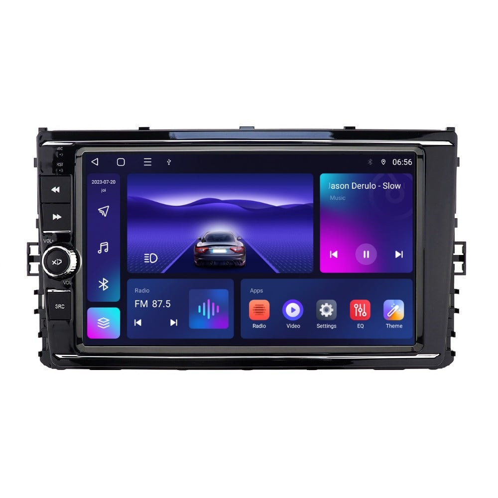 Navigatie dedicata cu Android VW T-Roc dupa 2017, 3GB RAM, Radio GPS Dual Zone, Display HD QLED 9'' Touchscreen, Internet Wi-Fi si slot SIM 4G, Bluetooth, MirrorLink, USB