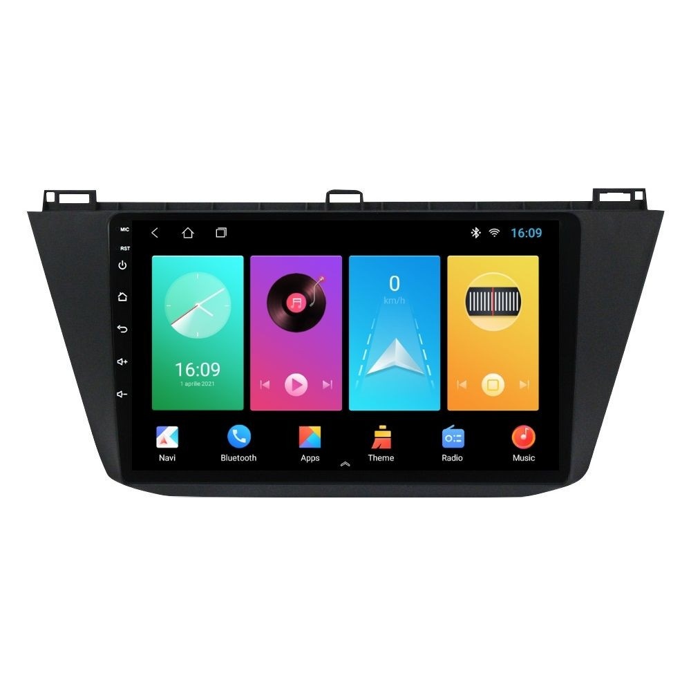 Navigatie dedicata cu Android VW Tiguan II dupa 2016, 2GB RAM, Radio GPS Dual Zone, Display HD IPS 10" Touchscreen, Internet Wi-Fi, Bluetooth, MirrorLink, USB