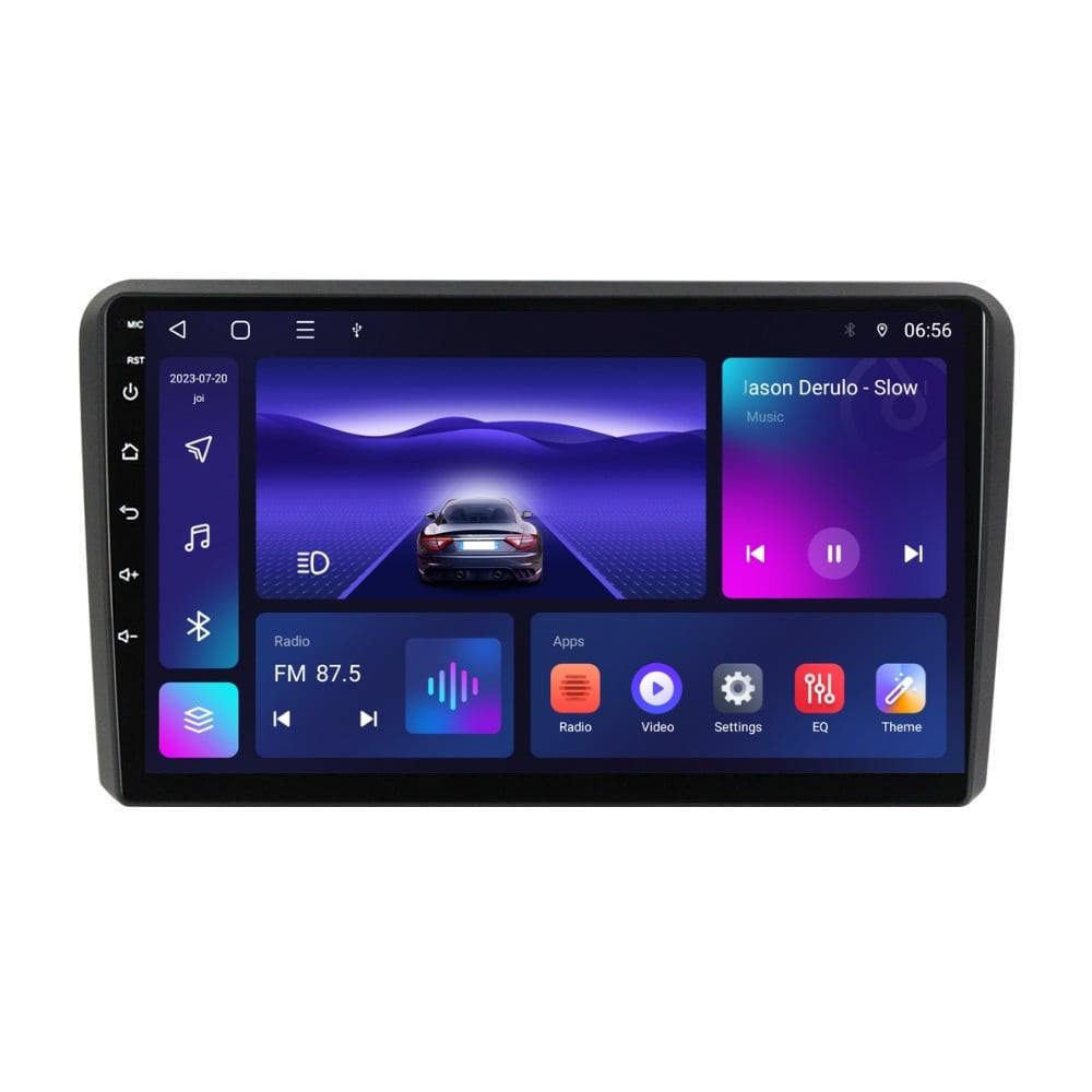Navigatie dedicata cu Android Audi A3 (8P1) 2003 - 2013, 3GB RAM, Radio GPS Dual Zone, Display HD QLED 9" Touchscreen, Internet Wi-Fi si slot SIM 4G, Bluetooth, MirrorLink, USB